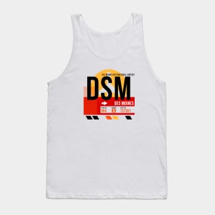 Des Moines (DSM) Airport // Sunset Baggage Tag Tank Top